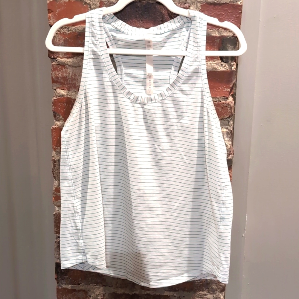 Lululemon Love Tank Blue and White Stripe Size 10